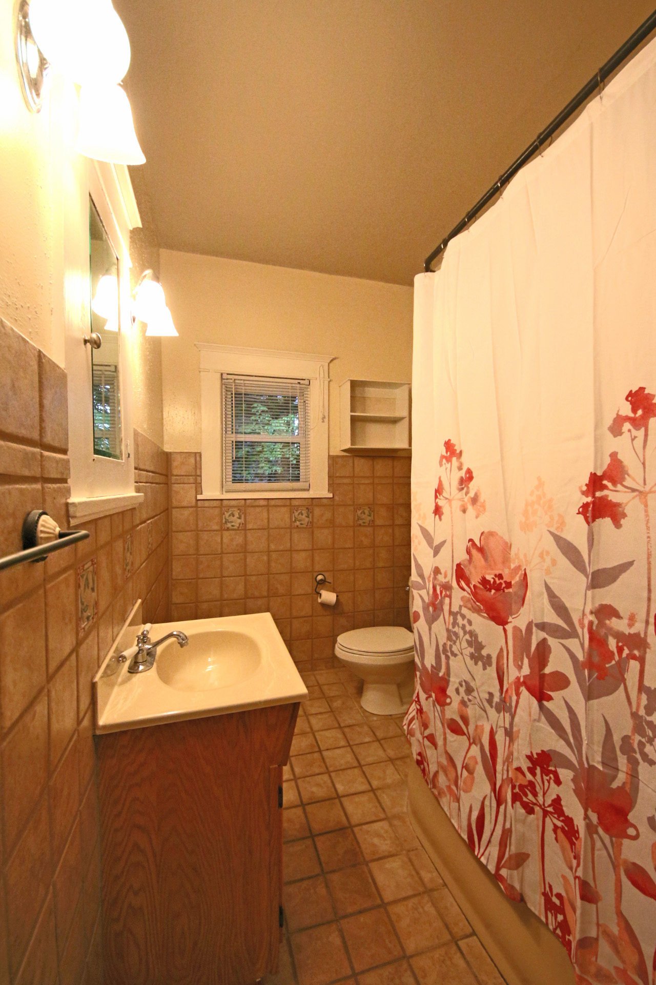 Bathroom with Curtain